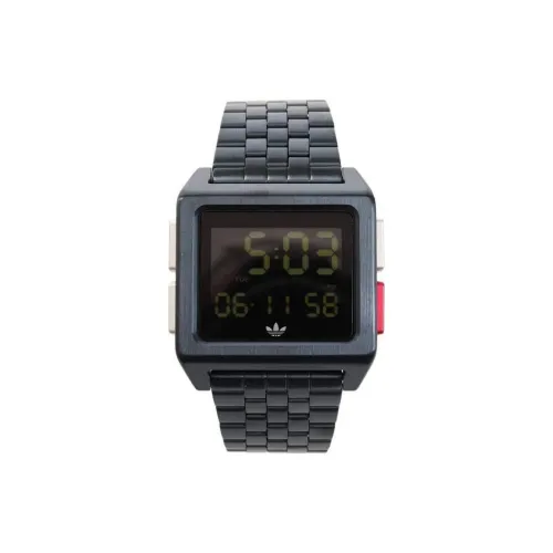 Adidas Мужские часы Кварцевый механизм Ремешок из нержавеющей стали 36 мм Черный циферблат Z01304100