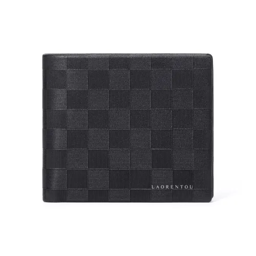 Old Man's Head Лицевая коровья кожа Кошелек Мужской Черный