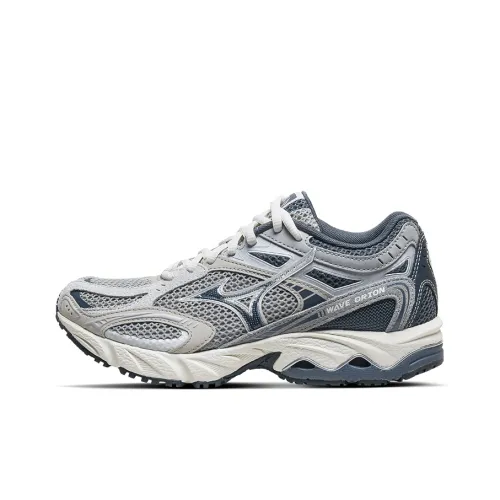 Mizuno Shock Absorbers Slip-resistant Abrasion-resistant Breathable Low-top Running Shoes Unisex Gray Silver Blue Мицубо Шок Абсорберы Противоскользящие Устойчивые к истиранию Дышащие Низкие Беговые Кроссовки Унисекс Серый Серебряный Синий
