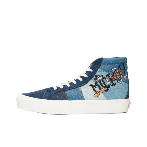 Disney x Taka Hayashi x Vans SK8 Le L Высокие Кроссовки для скейтбординга Унисекс Синие