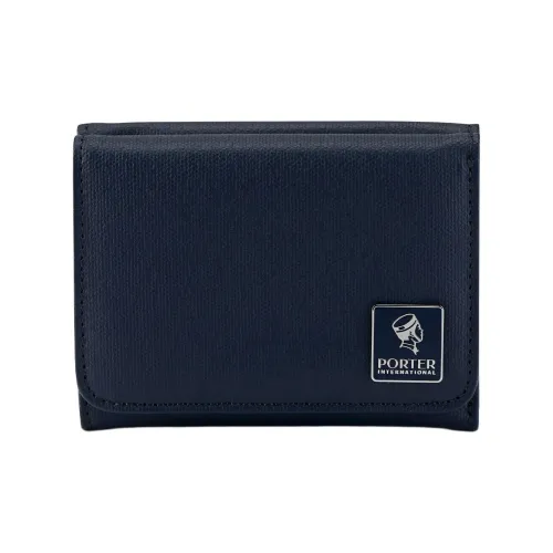 Porter OUNCE Хлопок с ПУ (полиуретан) и Цвет холста Мелочь Кошелек Унисекс Морской синий