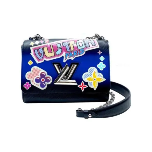 LOUIS VUITTON Twist Кожа Сумка через плечо Средняя Женская Черная Многоцветная