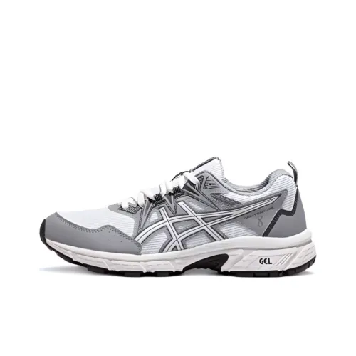 Asics Gel Venture 8 Low Топ Беговые кроссовки Женские Серый Белый