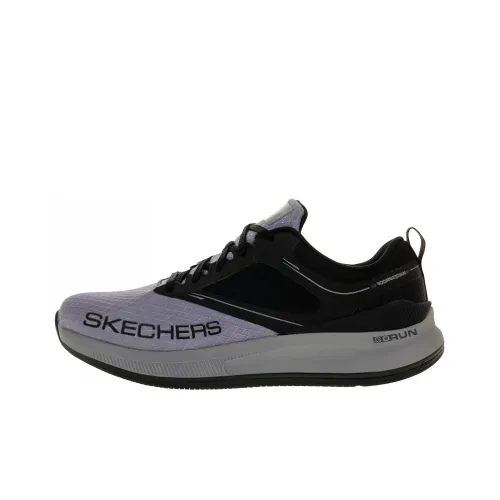 Skechers Go Run Pulse Амортизация Износостойкий Низкий Топ Повседневные Беговые кроссовки Мужские Черные Серые