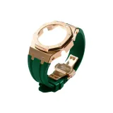 Розовый стальной корпус + зеленый ремень + розовая застежка-бабочка + инструмент