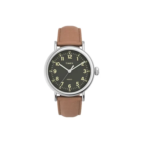 TIMEX WATERBURY Collection Наручные часы Кварцевый механизм Кожаный ремешок 40 Черный циферблат Унисекс TW2V27700