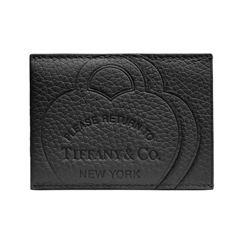 TIFFANY CO. Return To Tiffany Collection Taurillon Кожа Держатель для карт Женские Черный