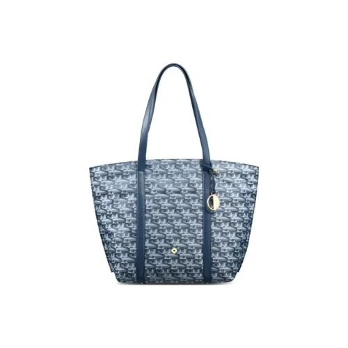 SAMSONITE Ткань Тоут Сумка Сумка для покупок Сумка Сумка через плечо Большая Женская Синяя