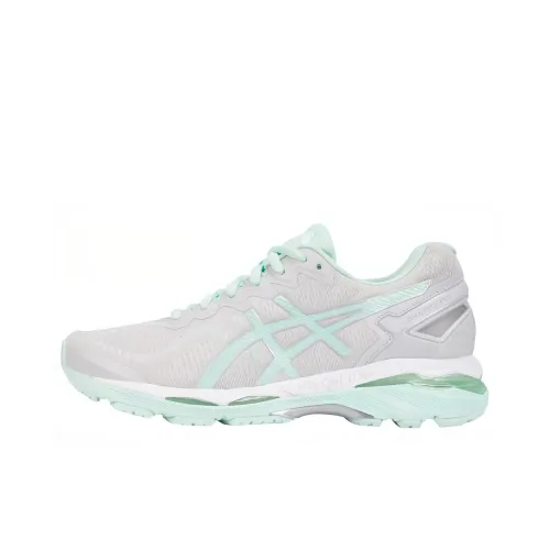 Asics Gel Kayano 23 Low Топ Беговые кроссовки Женские Белый Зеленый