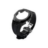 Черный стальной корпус + черный ремешок + черная застежка-бабочка + инструмент