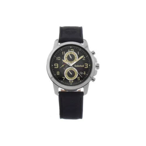 Timberland Наручные часы Кварцевый механизм Кожаный ремешок 42 мм Черный циферблат Мужские часы
