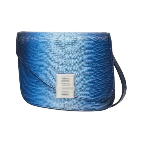 Ferragamo Телячья кожа Сумка через плечо Маленькая Женская Морской синий Лазурит Белый