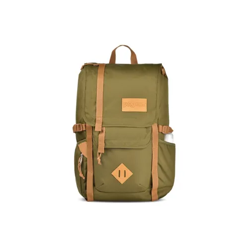 JanSport Полиэстер Рюкзак Стандартный Унисекс Армейский Зеленый