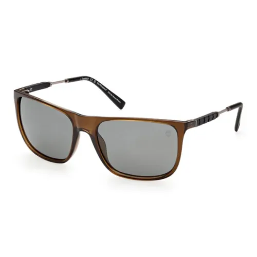 Timberland Вытесненные под давлением Прямоугольные Солнцезащитные очки Мужские Коричневые