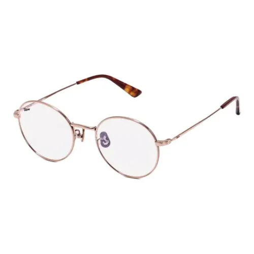 Fakeme Титан Овал Оправы для очков Унисекс Золото