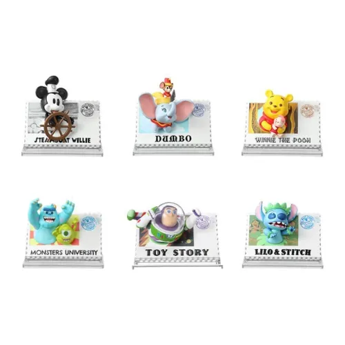 Miniso X Disney Винтаж Штамп Коллекция Mystery Коробка Слепые коробки Один Mystery Коробка Целая коробка 6 шт