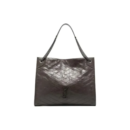 SAINT LAURENT Винтаж Плиссированная Кожа Цепочка Сумка через плечо Женская