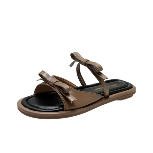 Слипоны с принтом Peach женские