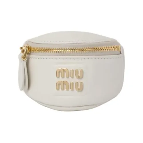 MIU MIU Wander series Кожа Запястье Сумка Мини Женские Мел белый