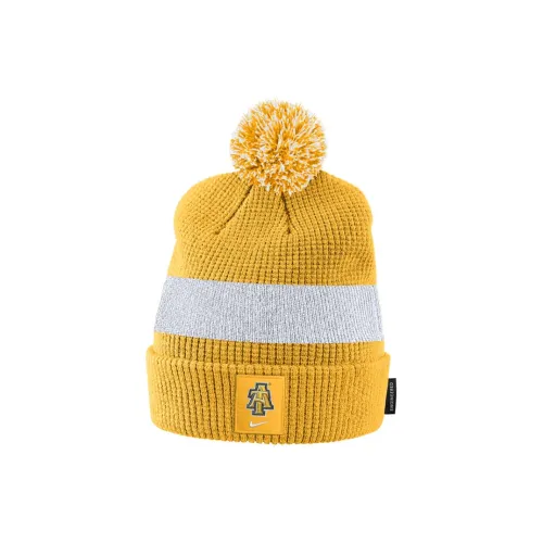 NIKE Акриловая шапка-бини, желтая, унисекс