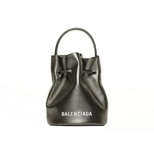 Balenciaga Fine Grained овчина ведрообразная через плечо сумка мини женская черная