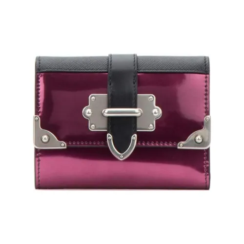 PRADA Cahier Коровья кожа Маленькая квадратная сумка Кошелек Женские Красный