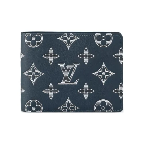 LOUIS VUITTON Multiple Кожа Кошелек Мужской Темно-синий