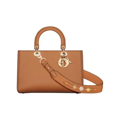 DIOR LADY D SIRE My ABCDior Сумка Lady Dior из коровьей кожи сумка через плечо сумка среднего размера женская коричневая