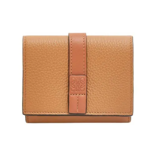 LOEWE Soft с текстурой Телячья кожа Держатель для карт кошелек Женский Цвет ириски Коричневый