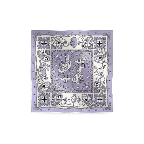 HERMES Шелковые шарфы Женские Фиолетовые