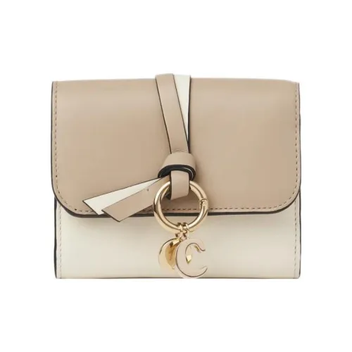 Chloe Яркий Телячья кожа Кошелек Маленький Женские Бежевый желтый