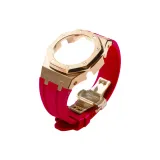 Розовый стальной корпус + красный ремешок + розовая застежка-бабочка + инструмент