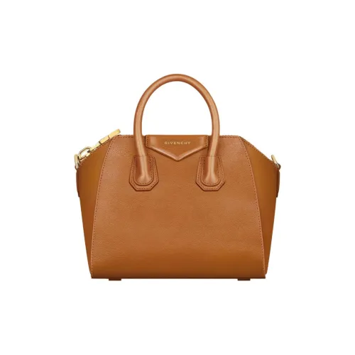 Givenchy Antigona Яркий Коровья Кожа Одно Плечо Через Плечо Портативная Сумка Мини Женская Мягкая Коричневая