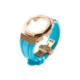 Розовый стальной корпус + небесно-голубой ремень + розовая застежка-бабочка + инструмент