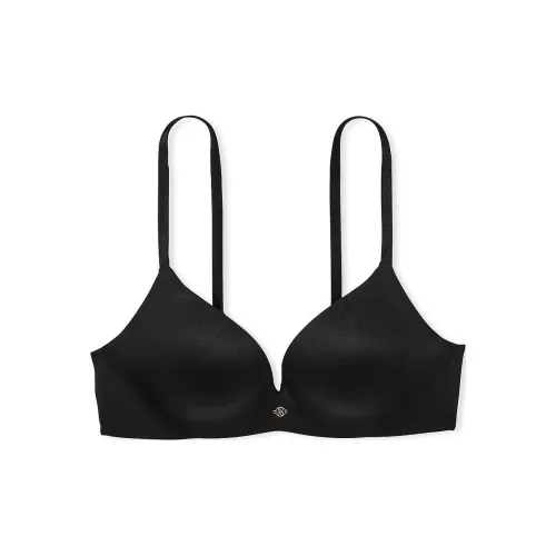 Victoria's Secret Розовый VERY Сексуальный So Obsessed Гладкий Беспроводной PUSH Вверх Бюстгальтер Черный Бюстгальтер Женские Черный