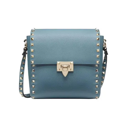 Valentino Rockstud Кожа Сумка через плечо Сумка на плечо Женская Синяя