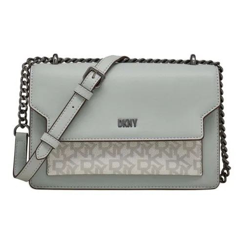 DKNY Кожа Сумка через плечо Женская Серого цвета