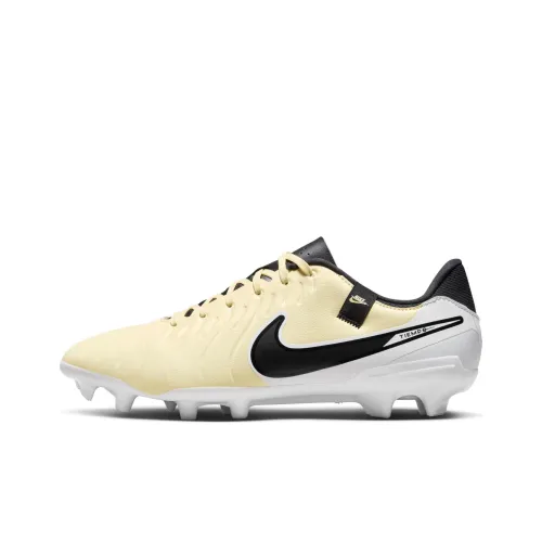 nike Tiempo Legend 10 MG MULTI Ground FG Твердое покрытие Футбольные бутсы Мужской Желтый Белый Черный