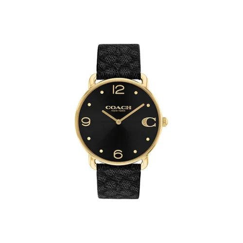 COACH Кварцевый механизм Женские часы 36мм*36мм*7,5мм Черный