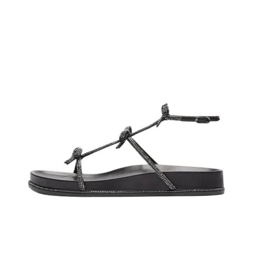 RENE CAOVILLA Caterina One Strap Sandals 2cm Women's Black РЕНИ КАОВИЛЛА Caterina One Ремешок Сандалии 2см Женские Черные