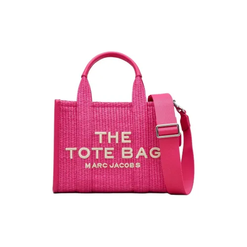 MARC JACOBS Солома с кожаными вставками Тоут Сумка Сумка для покупок Сумка на плечо Сумка Маленькая Женская Розовая