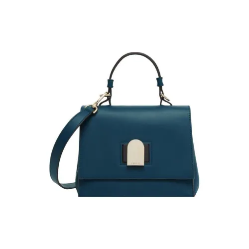 Furla Мягкая Телячья Кожа Сумка через плечо Сумка Мини Женская Синяя