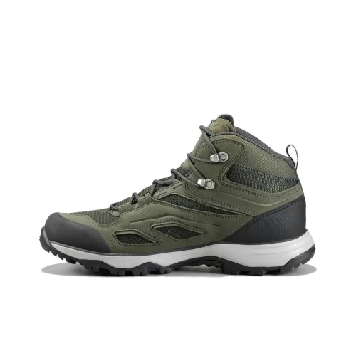 DECATHLON MH100 Устойчивый к истиранию Водонепроницаемый и Дышащий Grip MID Топ Альпинистская Обувь Мужская Зеленая