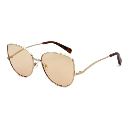 Пара Ponyo Металл Квадратные Солнцезащитные очки Унисекс Золото