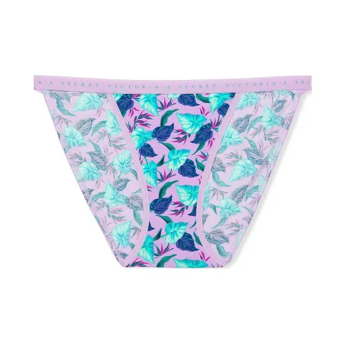 Victoria's Secret Розовый Эластичный Хлопок STRING Бикини Трусы P J L Женское Нижнее Белье 1 Пачка Синий Фиолетовый