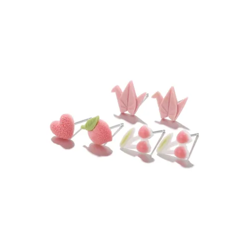 Clect Керамика Серьги-гвоздики Женские Розовый