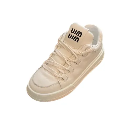 MIU MIU Низкие кроссовки для скейтбординга Женские Белые