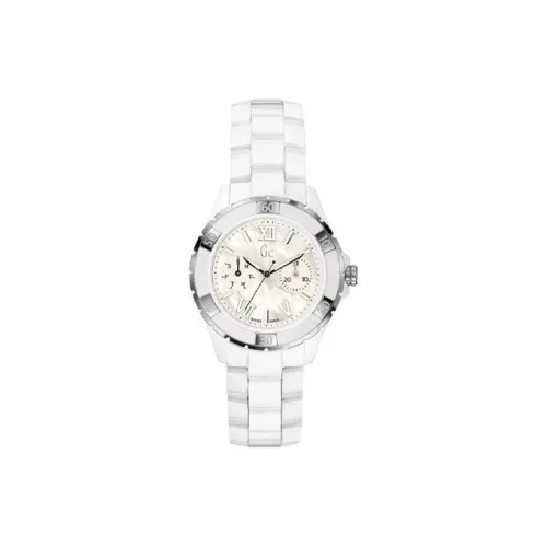 GUESS Наручные часы Кварцевый механизм Керамика Ремешок 36 мм Жемчужная раковина Циферблат Цвет Женские часы