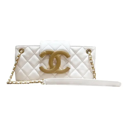 CHANEL Sheepskin Baget Bag Сумка через плечо Женская Белая