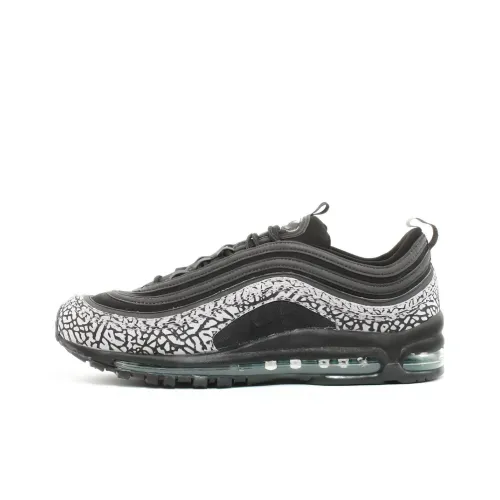 Nike Air Max 97 Амортизация Износостойкие Низкие Кроссовки для Бега Мужские Черные